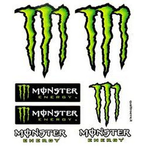 PonziRacing - Roller und Motorrad 50cc > Ästhetik > Klebstoffe >  Monsterenergie > 9151 MONSTER ENERGIE AUFKLEBER 6 STÜCK GIANTS 19X24 CM